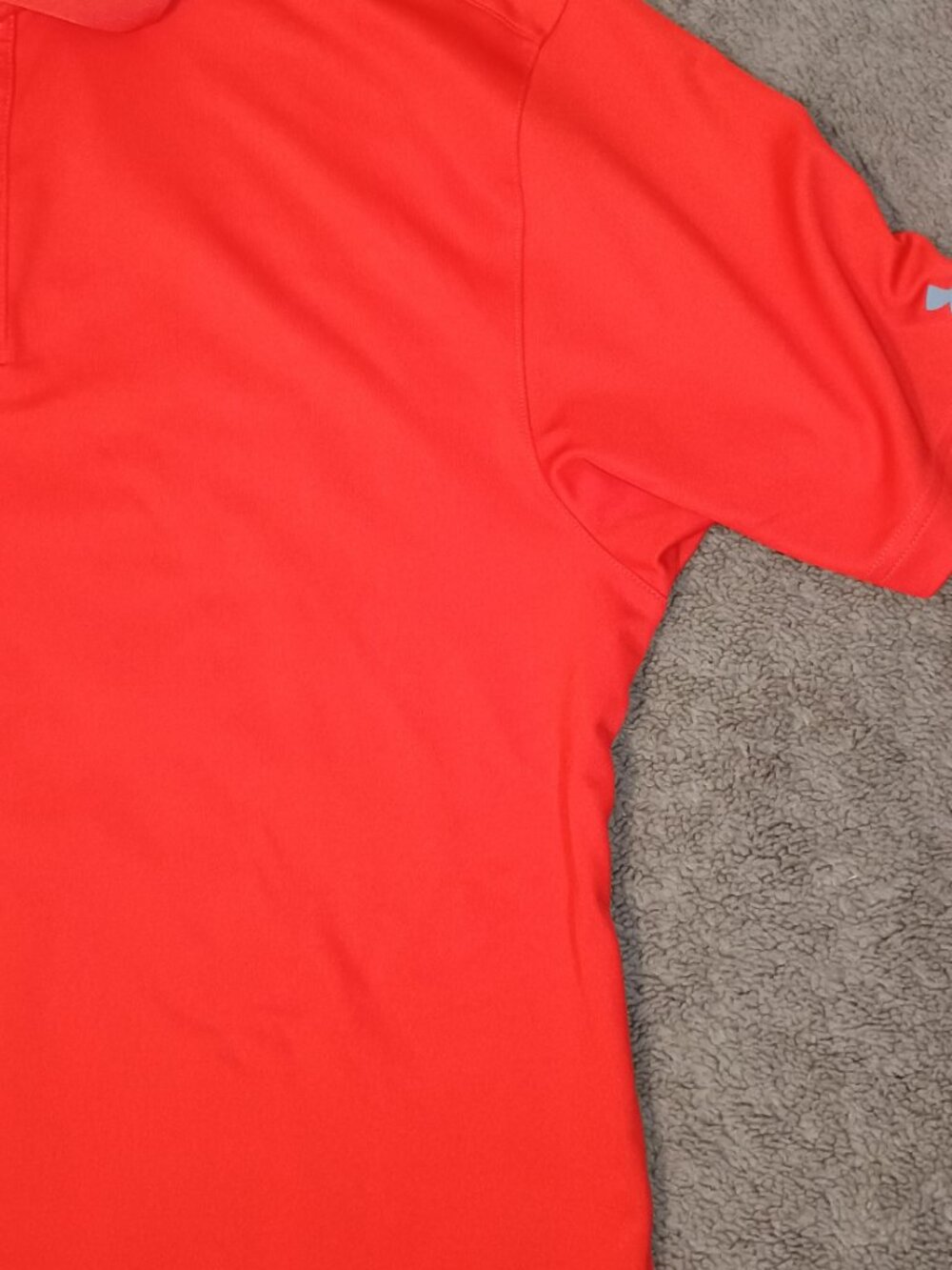 Under Armour/Polo Shirt/Men Large Orange HeatGear Performance Golf Athletic Wear - Picture 5 of 7